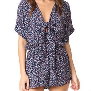 Rails flower short romper.